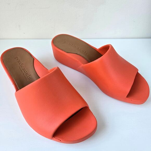 Gentle Souls by Kenneth Cole NEW Gisele Eva Wedge Heeled Slide Sandal Size 6 - Picture 6 of 16